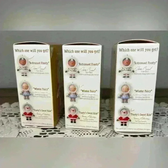 Hallmark Keepsake NEW 2012 set of 3 “Frosty” Mystery Christmas Ornaments - Picture 3 of 5